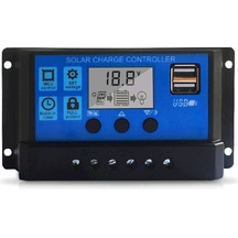 Springsun 100a Solar Şarj Kontrol Cihazı, Usb Portlu Akıllı Batarya Regülatörü, Sokak Aydınlatma İçin Ayarlanabilir Lcd Ekran