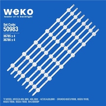 Wkset-5893 36785x4 36786x4 Arcelık 65 Clarty 4x6+4x6 1313fca L/r 8 Adet Led Bar Tvnizi Açıp İçindeki Led Barla Birebir Aynısı Olduğunu Görmeden Almayınız. Sonrasında İade Almamaktayız. Beyaz