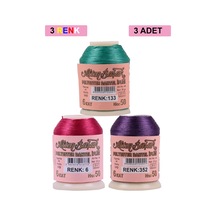 3 Adet Altınbaşak Oya Ve Dantel İpi 20 Gr - Royaleks - No: 006 - 352 - 133 Çok Renkli