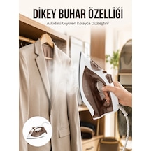 Kahverengi Buharlı Ütü 2200w Sürekli Buhar 120 G Şok Buhar - 4999