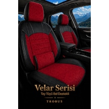 Renault Symbol Ve Taliant 2008 Ve Sonrası Bel Destekli Tay Tüyü Koltuk Kılıfı Velar Serisi Kırmızı S