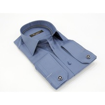Dicotto Micro Kumaş Kol Düğmeli Slim Fit Düz Renk Erkek Gömlek Beyaz