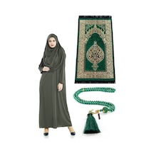 Tek Parça Namaz Elbisesi - Seccade - Tesbih - Ibadet Seti - Haki