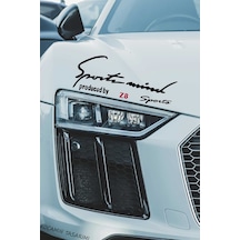 Bmw Z8 Sport Mind Far Şeridi Sticker Siyah Kırmızı Özel Tasarım Oto Aksesuarı Z8 Yazılı Siyah & Kırmızı