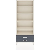 Arges Dolap 5 Raflı 2 Çekmeceli 88x30x221 Aytaşı-antrasit Aytaşı