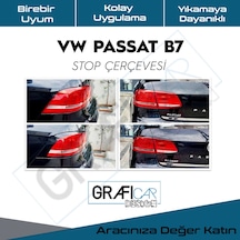 Vw Passat B7 Stop Çerçeve Sticker-Kolay Uygulama-Uzun Ömürlü
