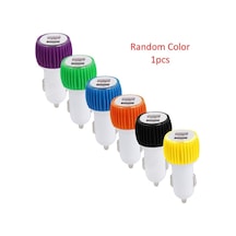 Evrensel Seyahat Araç Şarj Cihazı Çift Usb Led Telefon Şarj Cihazı Renk Rastgele