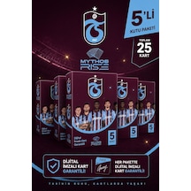 Mythos Rise Trabzonspor Futbolcu Kartları 5'li Kutu Paketi 25 Kart Dijital İmzalı Kart Garantili