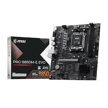 Msı Mb Pro B850m-e Evo Am5 Ddr5 8200mhz Oc Hdmı Vga M.2 Usb 5gbs 2.5g Lan Matx
