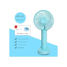 3 Kademeli Cep Boyu Sessiz Taşınabilir Mini Fan Usb Şarjlı Pervaneli Soğutucu Küçük El Vantilatörü Mavi - 703264565
