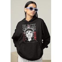 Sevbano Black Clover Baskılı Unisex Oversize Anime Hoodie Siyah