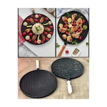 Viatom Döküm Granit Gözleme Izgar Tavası 36 Cm