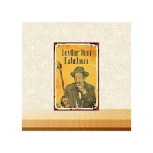 Aşık Veysel Dostlar Beni Hatırlasın 20-30 Cm Retro Ahşap Poster Tkfx4485 Çok Renkli - 743298010 Çok Renkli