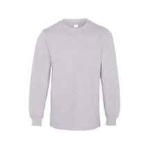 Kant 2 İplik Bisiklet Yaka Sweatshirt Gri Çok Renkli