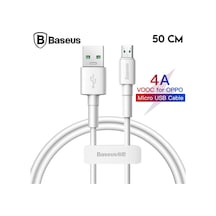 Baseus Mini White Micro Usb 4a Oppo Vıvo Dash Usb Şarj Kablosu 0.5cm- 5775 Mh-hs6385-6631
