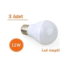 12W Enerji Tasarruflu Led Ampul 3 Adet