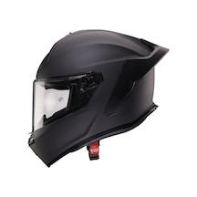 Roxter Mat Siyah Motosiklet Kaskı İridium Ayna Ve Şeffaf Vizörlü Full Face Kask