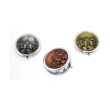 Metal İstanbul Temalı Yöresel Kabartmalı El Aynası 2alk110 İtdkh002k2alk110