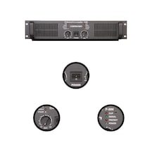 Omcron P-1000 2x500w Çift Çıkışlı Stereo Power Anfi, Siyah
