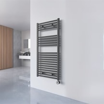 400x800 Termostatlı Antrasit Elektrikli Havlupan Radyatör Isıtıcı 1. Kalite On Off Düğmeli