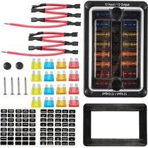 12 Yollu Ato/atc Su Geçirmez Sigorta Kutusu 5-20a Sigorta Levhaları 16 Adet Kablo İle Xf-2014fz 50 50