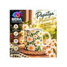 Bera Print Lab Papatya Desenli Kupa Bardak 300 Ml Çiçekli Kahve Ve Çay Kupası Hediyelik Kutulu Beyaz - 938831274 Beyaz