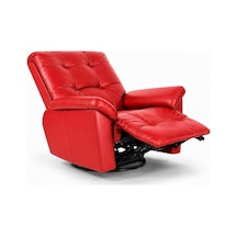 Smarto Relax Basel Elektrikli Masajlı Döner Sallanan Tv Koltuğu Kontrol Panelli Ergonomik Gerçek Deri Baba Koltuğu Kırmızı