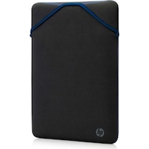 HP 14.1" Çift Taraflı Fermuarsız Neopren Kılıf Siyah&Mavi 2F1X4Aa
