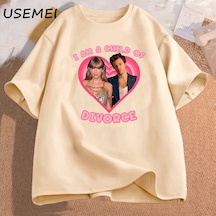 Im Bir Çocuk Boşanma Erkek T Shirt Erkekler Pamuk Baskılı Boy T-shirt Unisex Moda Erkek Giyim Trz-2835 Haki