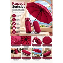 Kapsül Şemsiye Bordo Belirtilmemiş