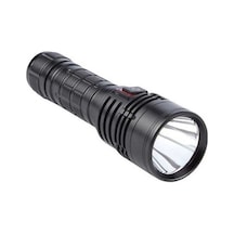 Pazly 813 T40 1200lm Usb Şarj Edilebilir Siyah Led El Feneri, Taşınabilir Ve Güçlü Siyah