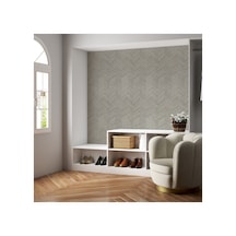 Balıksırtı Desenli Duvar Kağıdı 100-8 Wallert Olivia, Açık Vizon / Gri, Kağıt Taban Taban + Vinil Kaplama - 16.5 M²