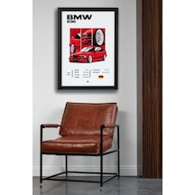 Bmw E36 Tasarım Siyah Çerçeveli Poster Tablo