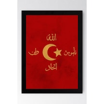İttihat Terakki Sancağı Bayrağı Çerçeveli Tablo