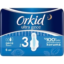 Orkid Ultra Gece Hijyenik Ped 12 x 6'lı