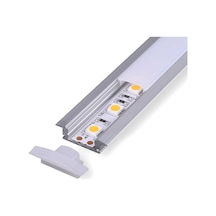 Sıva Altı Alüminyum Led Profil 1mt. Aydınlatma Dekoratif Şerit Kanalı Armatür Linear Işık Kare Kasa