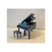 Siyah Kuyruklu Piyano Model Kiti - Kendin Yap Dıy Eğlenceli Masaüstü Dekorasyon Süsü, Birleştirilebilir Müzik Aleti Maket Oyuncak, Sanat Ve Müzik Koleksiyonu İçin Yaratıcı Hediye 12x10 Cm