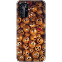 Reeder P13 Blue Max L 2021 Kılıf Boyun Askılı Gold Emoji 1877 Siyah