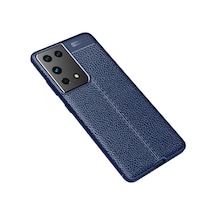 Bezos Samsung Galaxy S21 Ultra Uyumlu Kılıf Auto Focus Kapak - Lacivert Mbt06