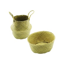 2ın1: Kulplu - Kulpsuz Hasır Organizer Sepet Ç: 33---25cmy:15-30 Çok Renkli