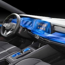 Novstrap Vw Golf 8 İle Uyumlu Trim Ve Ekran Koruyucu Film 18 Parça Şeffaf Araç İçi Ppf Kaplama Seti