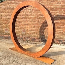 Corten Ay Kapısı Heykel Kırmızı