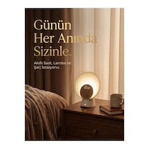 Ay Işığı Gece Işığı Kablosuz Şarj Ses Akıllı Ev Çalar Saat Bluetooth Küçük Hoparlör