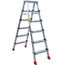 6+6 Çift Çıkışlı Premium Alüminyum Merdiven 20x50 Çok Amaçlı/pratik/kolay 130