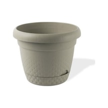 Omnipazar Krs-343 Dekoratif İnci Bitki Çiçek Saksı Takımı 4.9 Litre No 3 Bej