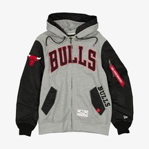 Alpha Industries X Chicago Bulls Gray Ma-1 Unisex Gri Fermuarlı Ceket 60684160 Çok Renkli