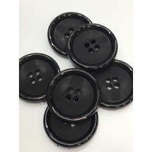 Kaban Mont Düğmesi İtalyan Düğme 6 Lı Set Siyah 3,5 Cm 5277151012