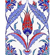 Armada Çini 20X25 CM Ac 1002 Kütahya Çinisi Lale Desenli Çini Kar