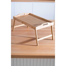 Acar 327 Bambu Kahvaltı Tepsisi 50 X 30 X 24 Cm Kahverengi