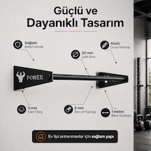 Barfiks Aleti - Barfiks Demiri - Barfix Çubuğu - Demir Bar Siyah Power